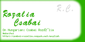 rozalia csabai business card